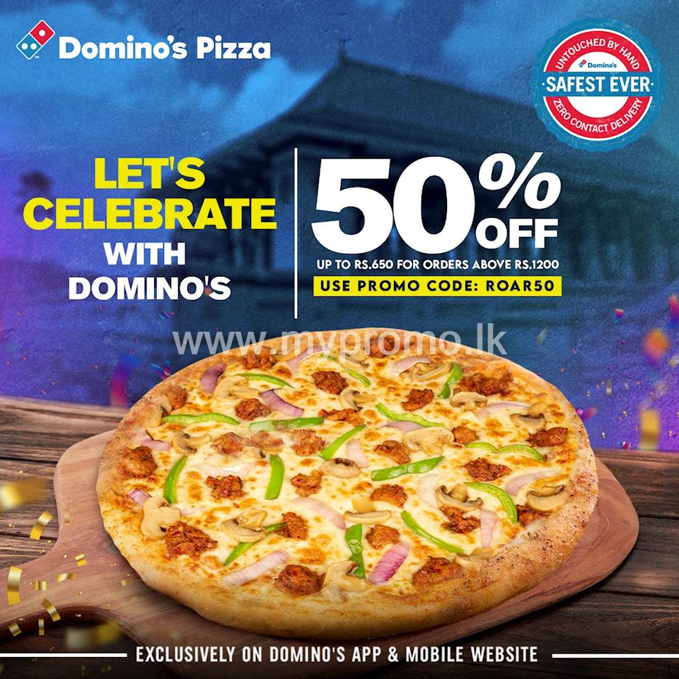 Enjoy 50% Off Up To Rs.650 On Online Orders Above Rs.1200 At Domino's Pizza