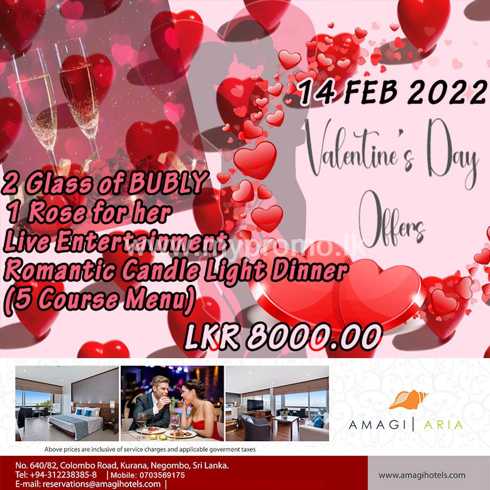 Celebrate Valentine's day with Amagi Aria Negombo
