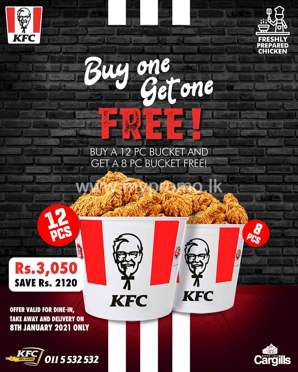 Buy A 12pc Bucket And Get A 8pc Bucket Free For Just Rs 3050 5883