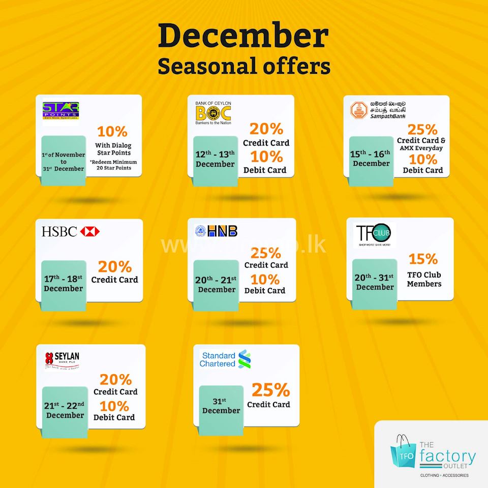 December Seasonal Offers from The Factory Outlet