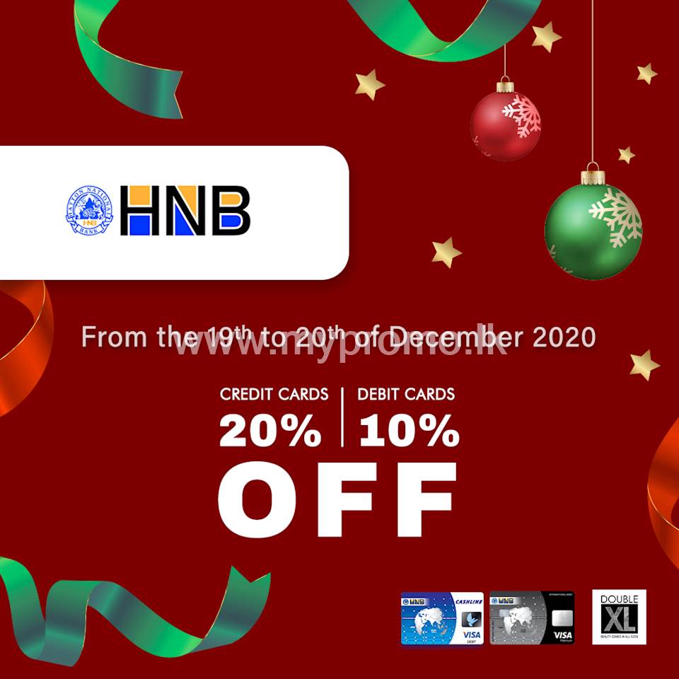 Enjoy A Discount Of 20% Off On Credit Cards, And 10% Off On Debit Cards ...