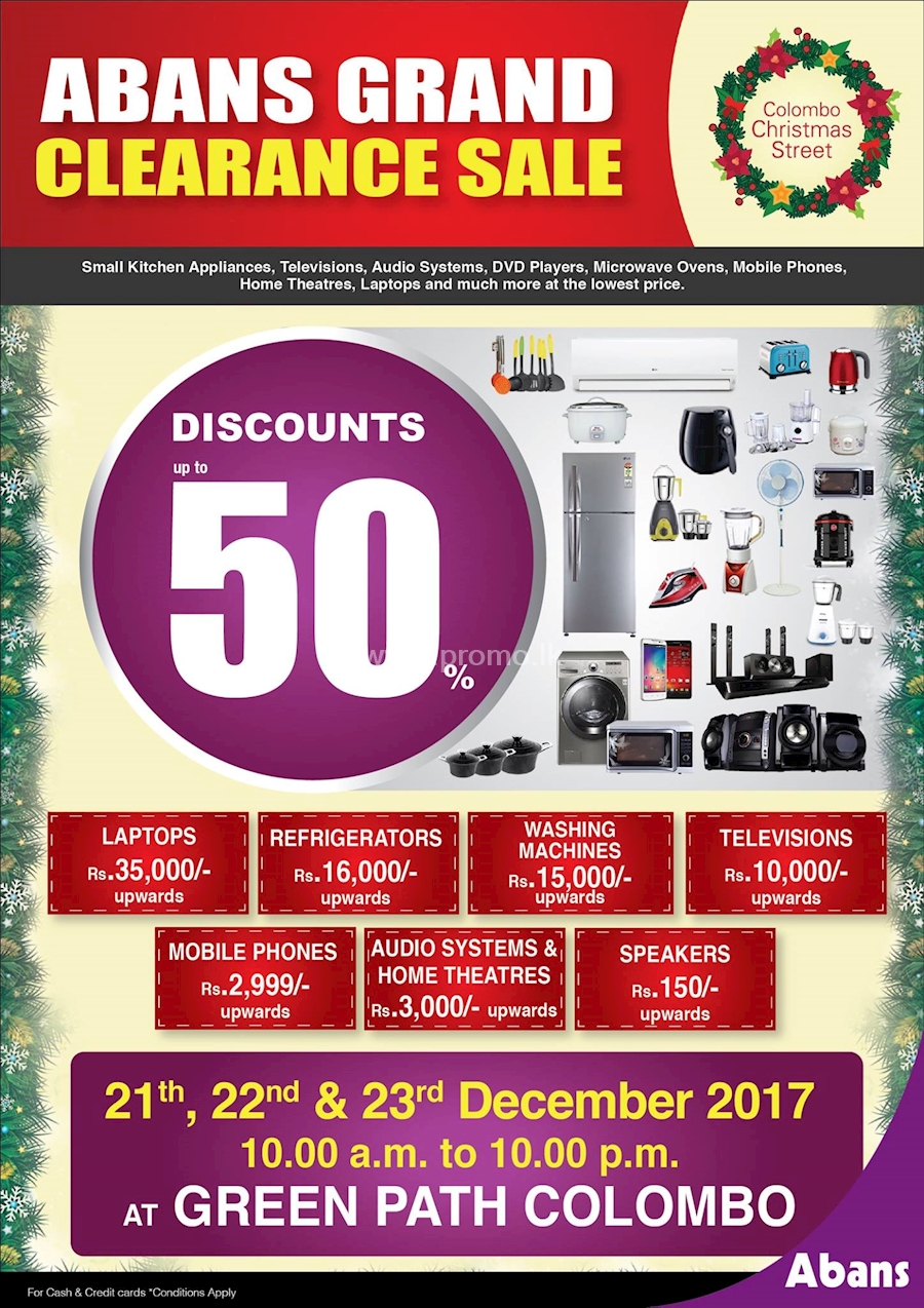 Abans Grand Clearance Sale