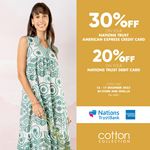 Exciting discounts for NTB American Express Card Holder at Cotton Collection, selected ODEL stores, and ODEL.LK