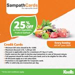 25% off on Fresh Vegetables, Fruits & Seafood at Keells for Sampath Bank Credit Cards