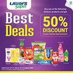 Shop selected Unilever products and enjoy 50% off on your second same purchase at LAUGFS Supermarket
