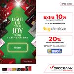 Online offers wit DFCC Bank Credit Cards