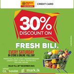 Enjoy 30% DISCOUNT on Fresh Vegetables, Fruits, Fish & Meat with People’s Bank Credit Card at Softlogic GLOMARK