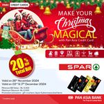 Enjoy 20% savings on your total bill at SPAR Supermarkets with Pan Asia Bank Credit Cards