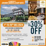 Escape to luxury at Covanro Sigiriya with 30% off for NSB Debit Cards