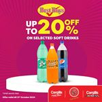 Up to 20% off on selected soft drinks at Cargills Food City