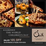 Enjoy a special 10% OFF on burgers or pizza orders at The Radh Kandy