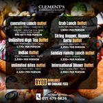 Weekly buffets at Clement's Restaurant and Banquet