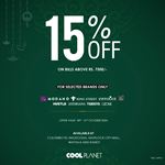 Enjoy 15% off on selected brands at Cool Planet