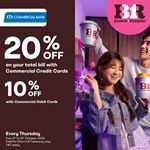 Enjoy up to 20% discount on your total bill for Commercial Bank cards at Baskin Robbins