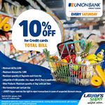 10% off for Union Bank Credit Cards at LAUGFS Supermarket