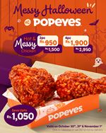 Messy Halloween at Popeyes