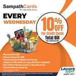 10% off on total bill for Sampath Credit cards at LAUGFS Supermarket