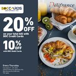 Enjoy up to 20% off at Delifrance for BOC Cards