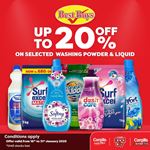 Up to 20% off on selected washing powder & liquid at Cargills Food City