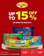 Up to 15% Off on selected biscuits at Cargills Food City