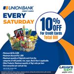 10% Off on total bill for Union Bank Credit Cards at LAUGFS Supermarket