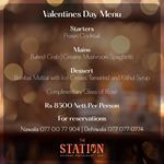 Valentine's Day Menu at The Station