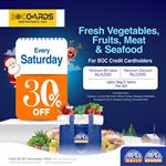 30% off on Fresh Vegetables, Fruits, Meat & Seafood at Arpico Super Centre for BOC Credit Cardholders