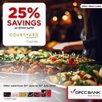 Enjoy 25% Savings on the dinner buffet at Courtyard by Marriott Colombo with DFCC Credit Cards!