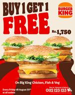 Burger King Buy 1 Get 1 Free