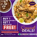 Buy 1 Regular Biriyani & Get 1 watalappam free at Chanas