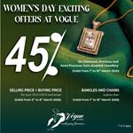 Women's Day exciting offers at Vogue Jewellers 