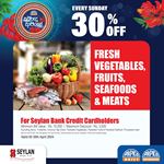 30% Off on Fresh Vegetables, Fruits, Seafoods, & Meats at Arpico Super Centre for Seylan Bank Credit Cards