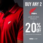 Enjoy 20% off when you Buy any 2 Ladies & Men's RBN styles at Cool Planet