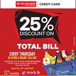 Enjoy 25% DISCOUNT on TOTAL BILL with Pan Asia Bank Credit Cards at Softlogic GLOMARK