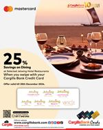 25% off at Jetwing Hotels with Cargills Bank Credit Card