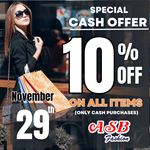 10% OFF for CASH Purchases at ASB Fashion