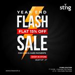 Enjoy FLAT 15% OFF on all purchases at Sting
