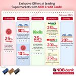 Enjoy exclusive discounts at leading supermarkets throughout February with NDB Credit Cards