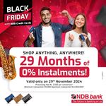 Black friday with NDB Credit Cards