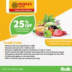 25% Off on Fresh Vegetables, Fruits, & Seafood at Keells for People bank Credit Cards