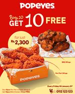 Buy 10 get 10 free at Popeyes Sri Lanka