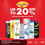 Up to 20% off on selected hair Care items at Cargills Food City