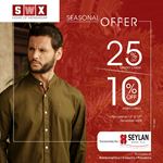 Enjoy 25% OFF with Seylan Bank Credit Cards and 10% OFF with Debit Cards at ShirtWorks