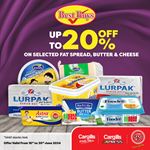 Get up to 20% Off on selected fat spread, butter & cheese at Cargills Food City