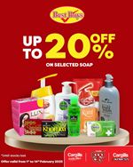 Get up to 20% off on selected Soap at Cargills Food City