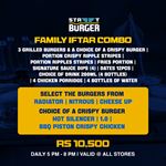 Family Iftar Combo at Street Burger
