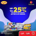 Get up to 25% Off on selected cheese, Butter & Fat Spreads at Cargills Food City