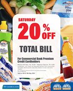 20% off on Total Bill for Commercial Bank Premium Credit Cardholders at Arpico Super Centre