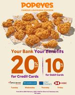 Get up to 20% Off with Bank Cards at Popeyes Sri Lanka