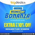 Enjoy extra up to 10% off at BigDeals.lk for Commercial bank cards